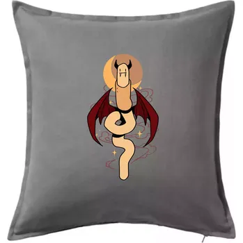 Polštář Žížala upír (Alexis Citrine) - Polštář 50x50 - 50x50 - Včetně výplně ( Tmavě šedý melír )