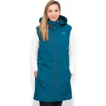 Dámská vesta ESITO | Dámská dlouhá softshellová vesta Turquoise - tyrkysová / S