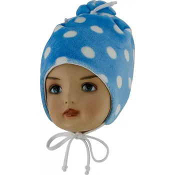 Čepice ESITO | Dětská zimní čepice Puntík - modrá / M