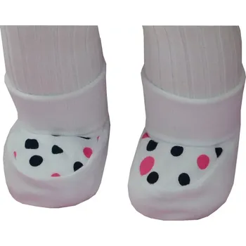 Chlapecké bačkory ESITO | Kojenecké bačkůrky bavlna malé puntík - puntík růžová