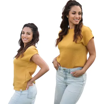 ESITO | Mušelínové tričko Diana Ochre - okrová / 32