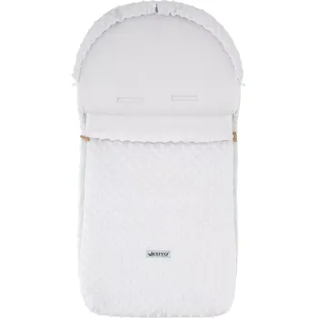 Fusak ESITO | Autofusak Minky White - bílá / 85 x 42 cm