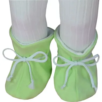 Chlapecké bačkory ESITO | Kojenecké botičky bavlna velké jednobarevné - zelená / 1. ( 2 - 5 měs.)