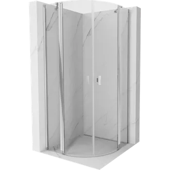 Mexen Mist sprchový kout půlkruhový otevíratelný 80 x 80 cm, transparentní, chrom - 8A32-080-080-01-00 Sprchové kouty
