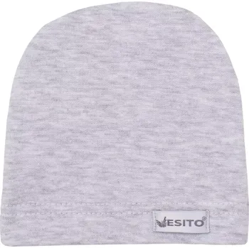 Kojenecké oblečení ESITO | Kojenecká čepice saporka melír - šedá / 62