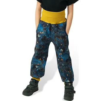 Chlapecké kalhoty ESITO | Rostoucí softshellové kalhoty Galaxie - modrá / 104