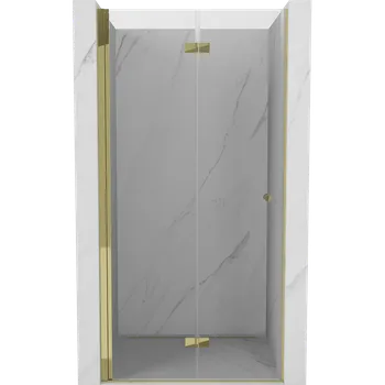 Sprchové dveře Mexen Mist-F skládací sprchové dveře levé 110 cm, transparentní, zlaté - 8A6-110-000-50-00-L Sprchové dveře