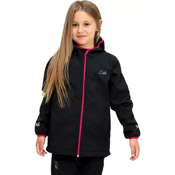 Kojenecká bunda ESITO | Dětská softshellová bunda DUO Raspberry pink / Black - černá / 110