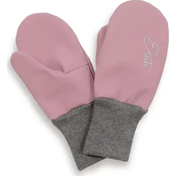 Rukavice ESITO | Palcové rukavice softshell Shell pink - růžová / 1 - 2 roky