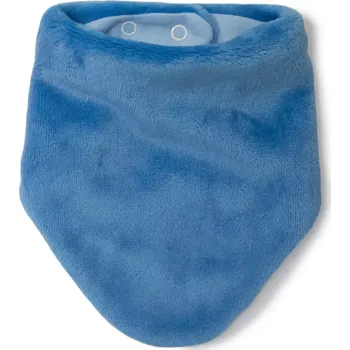 Kojenecká čepice ESITO | Zimní šátek na krk Magna Blue podšitý bavlnou - modrá / 0 - 3 roky