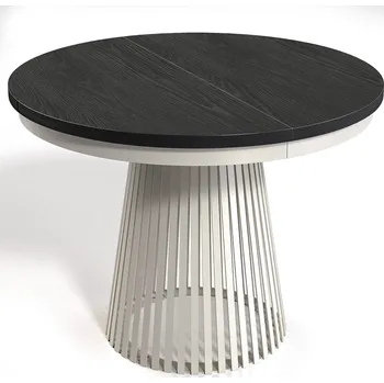 Jídelní stůl Jídelní stůl GARDI | Ø 100 cm | kulatý | ROZKLÁDACÍ | černá/kašmír