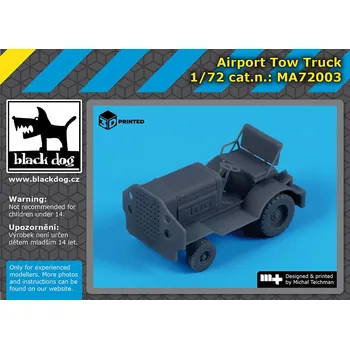 Plastikový model Blackdog 1/72 Airport tow truck