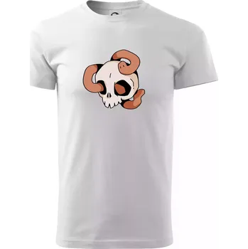 Pánské tričko Žížala v lebce (Alexis Citrine) - Triko extra velké (5-8XL) - 8XL ( Bílá )