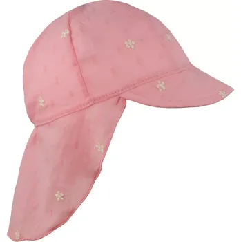 Kšiltovka ESITO | Dětská kšiltovka s krytím krku Madeira kytička - růžová / L
