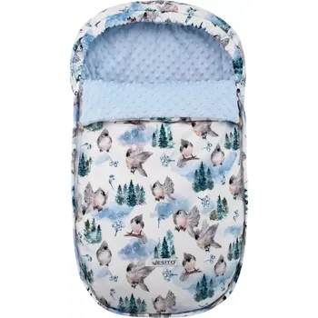 Fusak ESITO | Fusak Soft New Born Ptáčci modrá - modrá / 75 x 45 cm