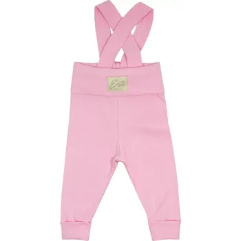 ESITO | Rostoucí žebrované kalhoty s laclem Color Pink - růžová / 62 - 68