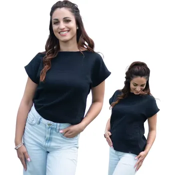 ESITO | Mušelínové tričko Diana Black - černá / 32