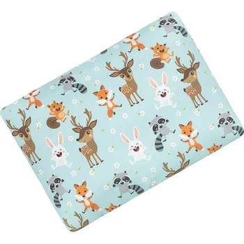 Příslušenství pro dětskou postel a kolébku ESITO | Dětský polštářek Minky Forest - stříbrná / 30 x 40 cm