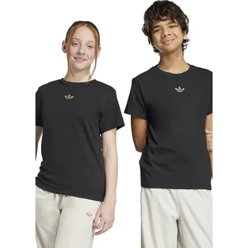 Dětské bavlněné tričko adidas Originals černá barva, s potiskem, JZ9940 99X, vel. 176