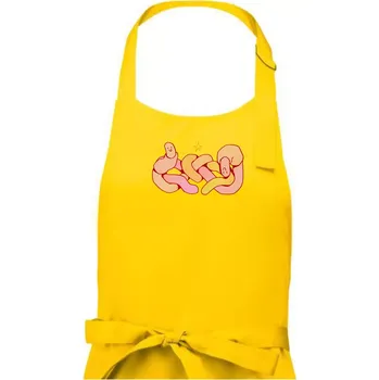 Kuchyňská zástěra Zamilované žížaly (Alexis Citrine) - Dámská zástěra na vaření - Univerzální velikost ( Žlutá )