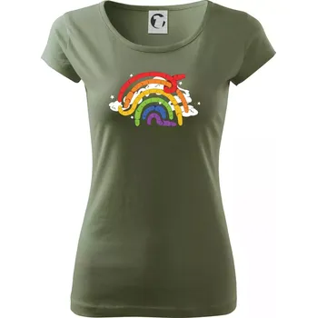 Dámské tričko Žížaly duha (Alexis Citrine) - Dámské triko Pure - S ( Khaki )