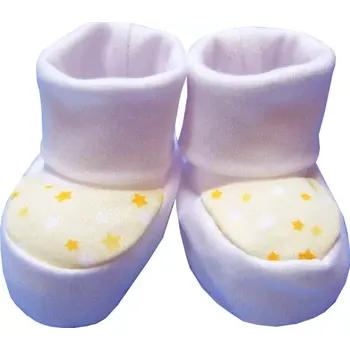 Chlapecké bačkory ESITO | Kojenecké bačkůrky bavlna malé hvězdička - hvězdička žlutá