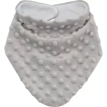 Kojenecké oblečení ESITO | Šátek na krk Minky podšitý bavlnou silver - stříbrná / 0 - 5 let