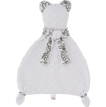 Příslušenství pro dětskou postel a kolébku ESITO | Muchláček ZOO Medvěd - bílá / 43 x 30 cm