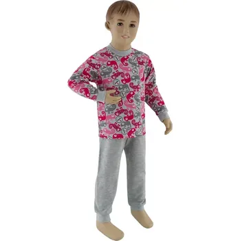 Dívčí pyžamo ESITO | Dívčí pyžamo růžový chameleon vel. 86 - 110 - chameleon růžová / 86