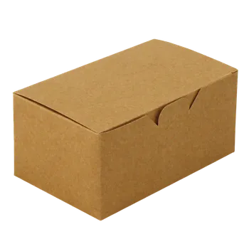 Dóza na potraviny EcoRevolution Obaly Papírový box / krabička EKO na nugety 115x75x45 mm kraft ideal pack® bal/25 ks Balení: 25