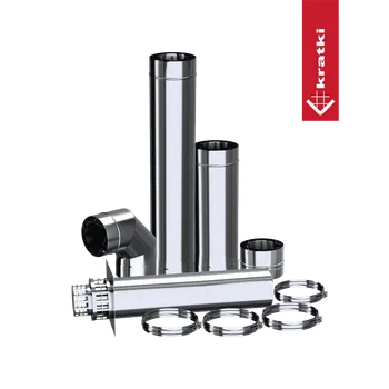 Kouřovod Kratki ADAM GAS Koncentrický komín fi 130/200 - průchozí