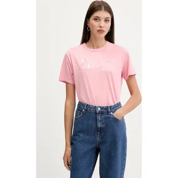 Pánská móda Bavlněné tričko HUGO Damacia_5 50544868 růžová 42X, vel. L