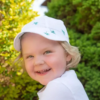 Kšiltovka ESITO | Dětská kšiltovka Mušelín trojlístek - bílá / XS