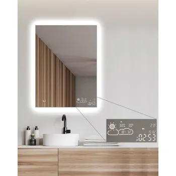 Zrcadlo Zrcadlo na zeď dveře chodbu do pokoje ložnice koupelny předsíně KONFIG AMBIENTE SENZOR - konfigurátor, na míru s LED podsvícením do stran se senzorem