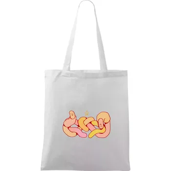 Nákupní taška Zamilované žížaly (Alexis Citrine) - Taška bavlněná - 42 x 38 cm ( Bílá )