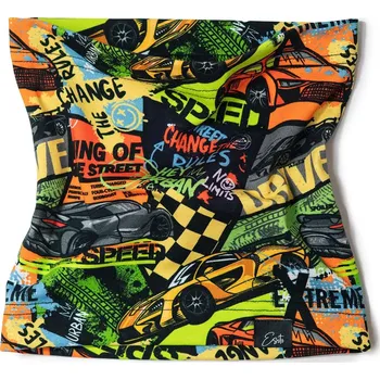 Nákrčník ESITO | Bavlněný nákrčník Speed cars - černá / 48