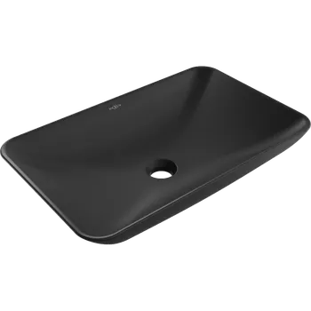 Mexen Avila umyvadlo na desku 58 x 37 cm, černá matná - 21115585 Koupelnové umyvadla