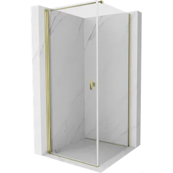 Mexen Mist-B sprchová kabina sklopná 80 x 80 cm, transparentní, zlatá - 8A2T-080-080-50-00 Sprchové kouty