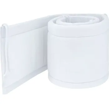 Příslušenství pro dětskou postel a kolébku ESITO | Mantinel do postýlky jednobarevný - bílá / 28 x 180 cm