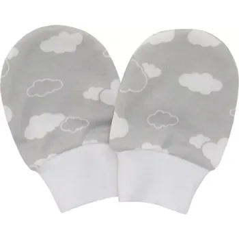 Rukavice ESITO | Rukavice bavlna potisk obláček Grey - obláček šedá / 68