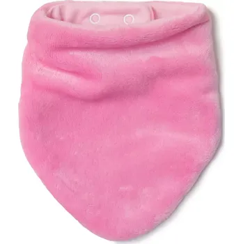 Kojenecká čepice ESITO | Zimní šátek na krk Magna Pink podšitý bavlnou - růžová / 0 - 3 roky