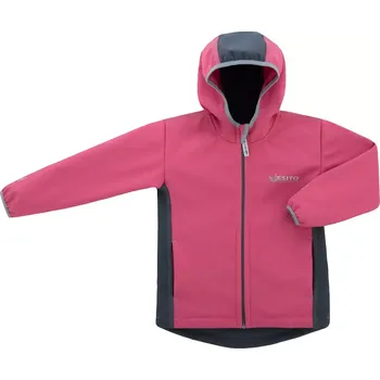 Kojenecká bunda ESITO | Dětská jarní softshellová bunda DUO Pink - růžová / 86