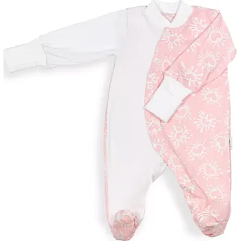 Kojenecký overall ESITO | Kojenecký overal Cream Heart - růžová / 86