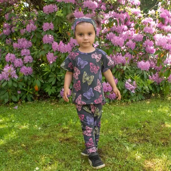 ESITO | Dětské legíny Butterfly - šedá / 128