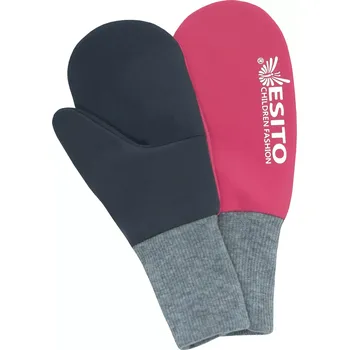 Rukavice ESITO | Palcové rukavice softshell DUO Pink - růžová / 5 - 7 let