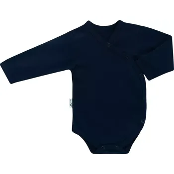 ESITO | Antibakteriální dětské body zavinovací jednobarevné vel. 44 - 68 - tmavě modrá / 44