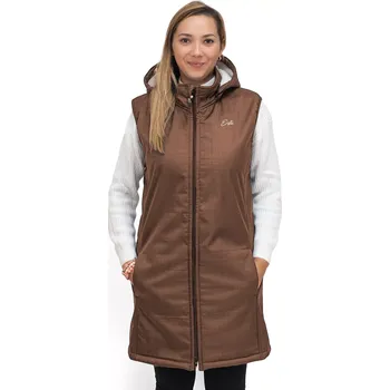 Dámská vesta ESITO | Dámská zimní softshellová vesta s beránkem Lamb Brown - hnědá / XXL