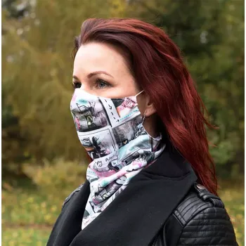 Nákrčník ESITO | Multifunkční nákrčník Happy way - bílá / 1