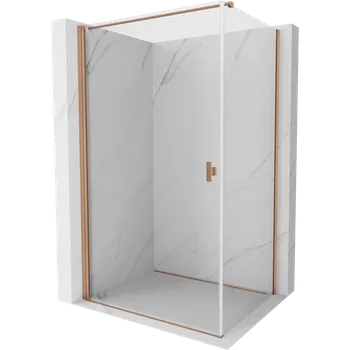 Mexen Mist-B sprchový kout s otevíracími dveřmi 85 x 110 cm, průhledný, kartáčovaná měď - 8A2T-085-110-65-00 Sprchové kouty