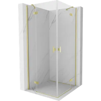 Mexen Mist-H Duo sprchový kout s otočnými dveřmi 105 x 105 cm, transparentní, zlatá kartáčovaná - 8A5-105L-105P-55-00 Sprchové kouty